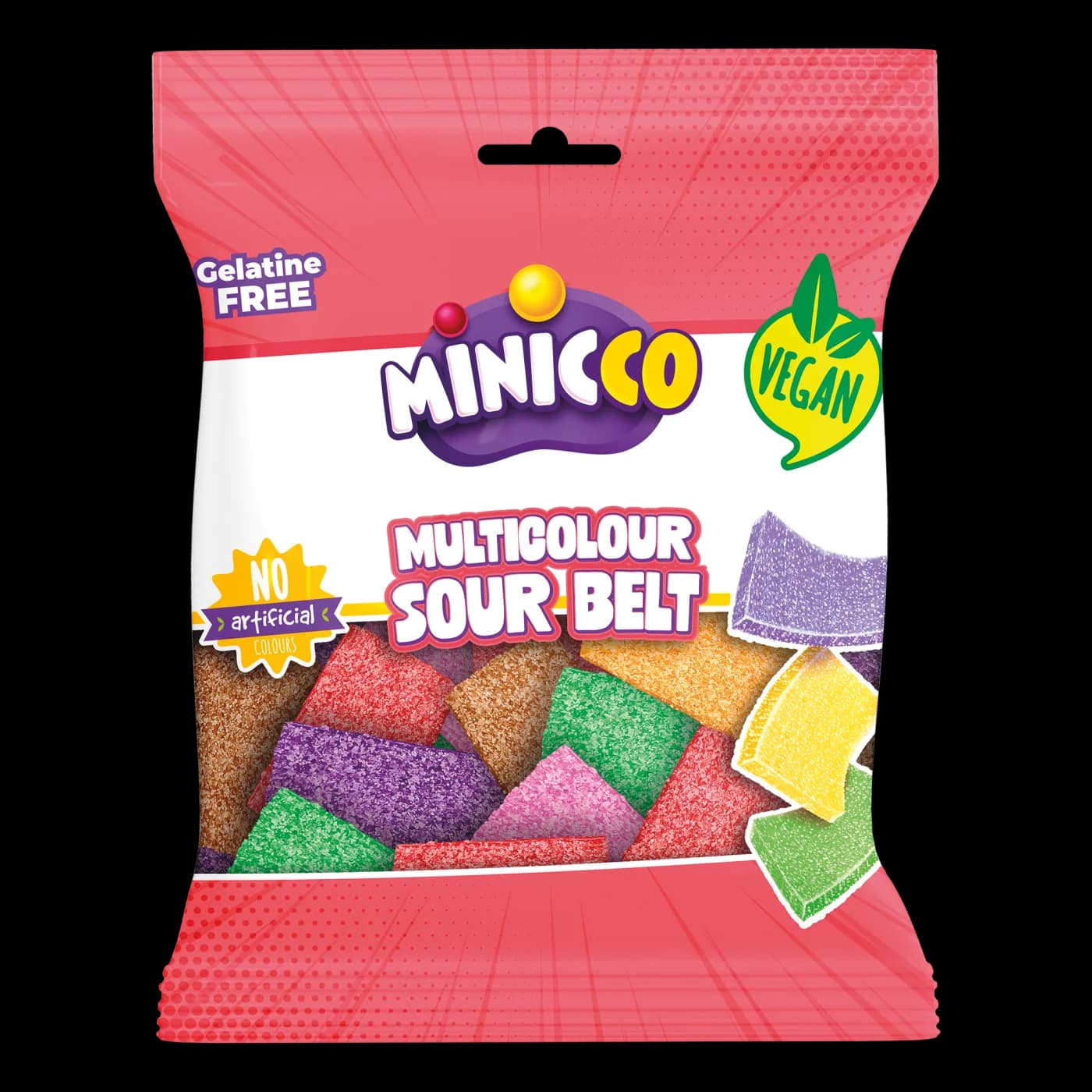 Minicco Bitesize Sour Belts Multicolour 160g