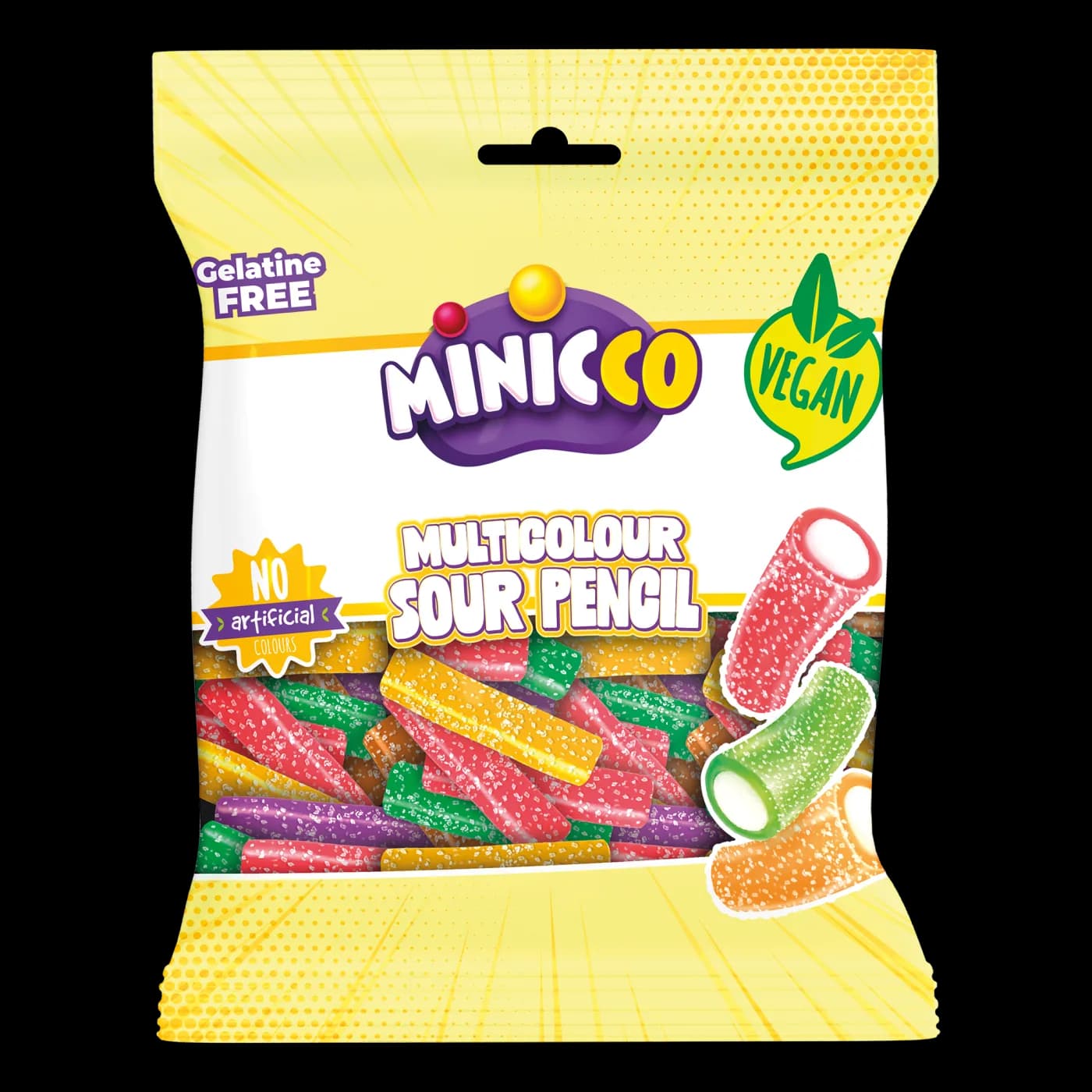 Minicco Bitesize Sour Pencil Multicolour 160g