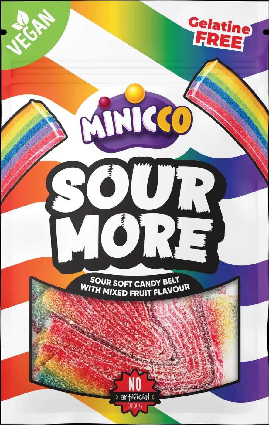 Minicco Sour Belt Mixed Fruit 96g