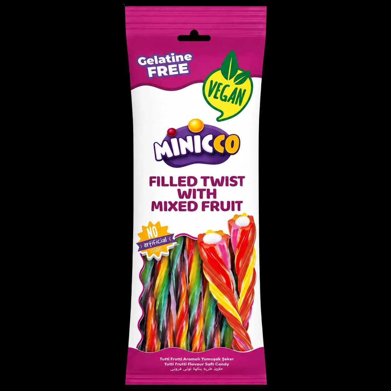 Minicco Filled Twist Mixed Fruit 170g