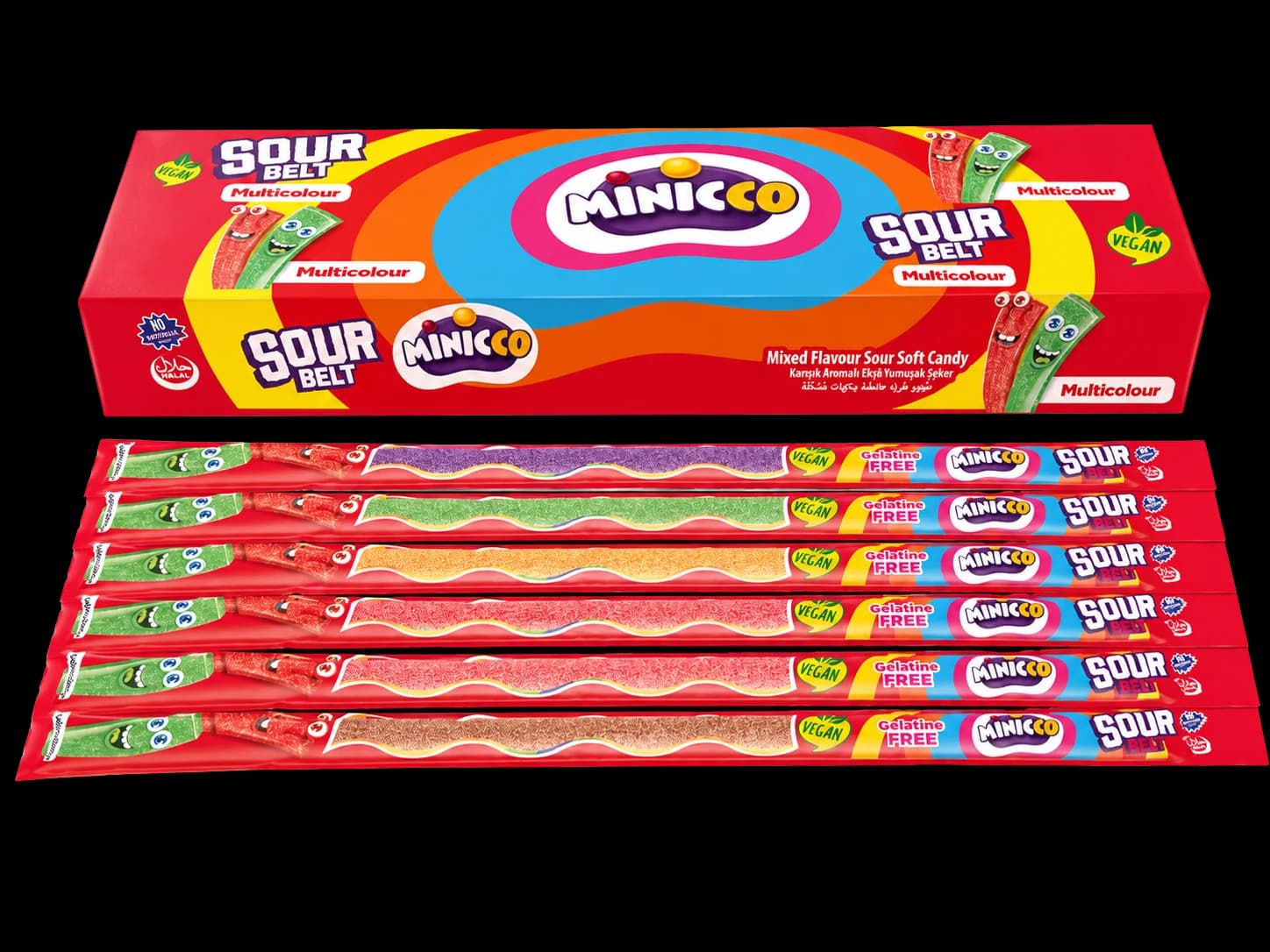 Minicco Sour Belt Mixed Fruit 15g