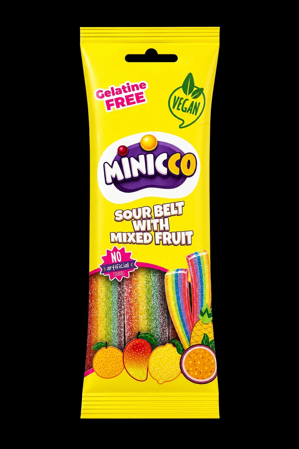 Minicco Sour Belt Mixed Fruit 75g