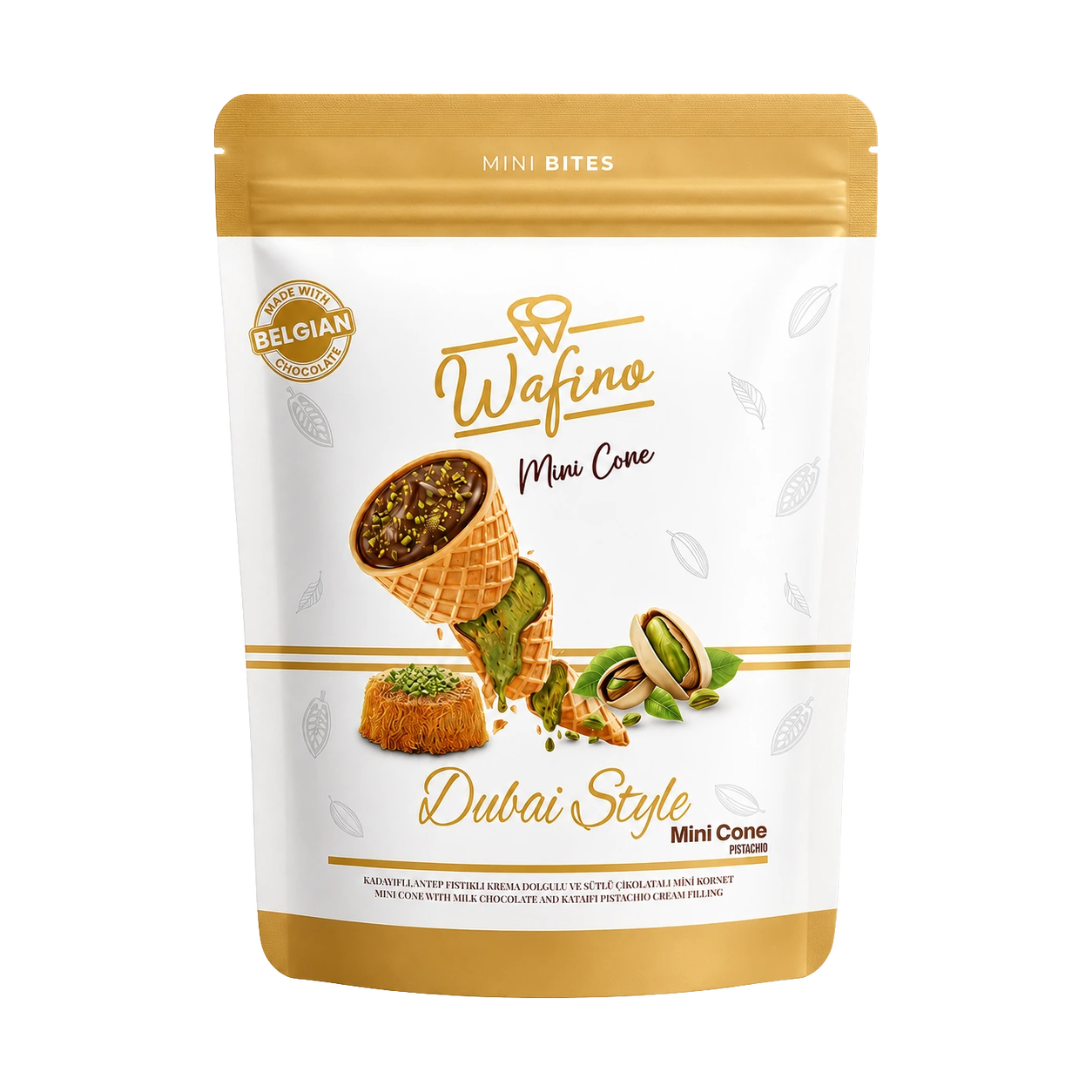 Wafino Dubai Style Mini Cone Pistachio