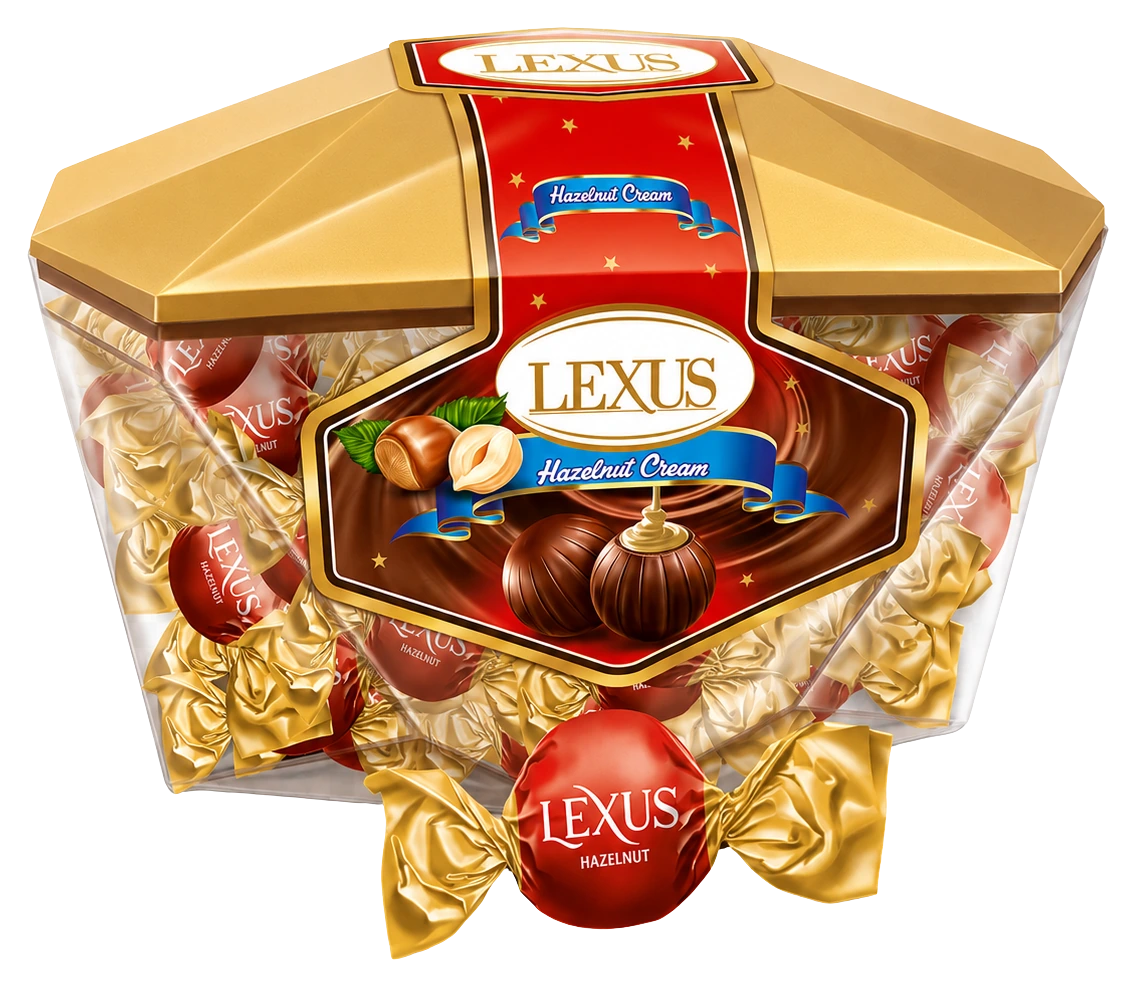 Lexus Milky Compound Chocolate Filled with Hazelnut Cream