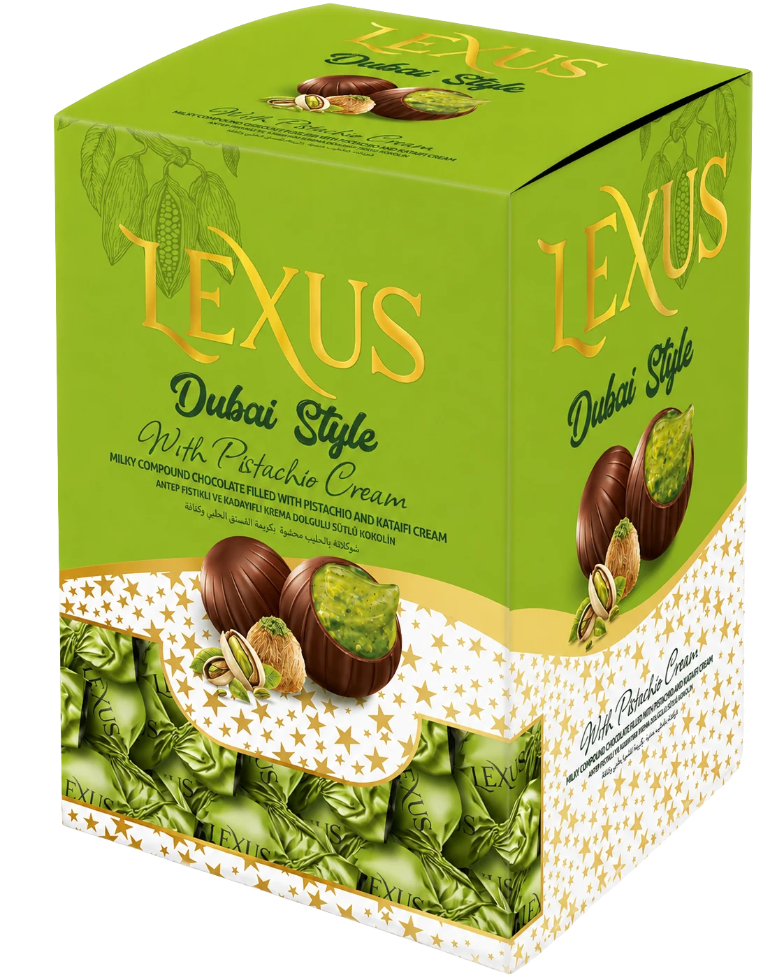 Lexus Milk Chocolate with Kadayif and Pistachio Cream