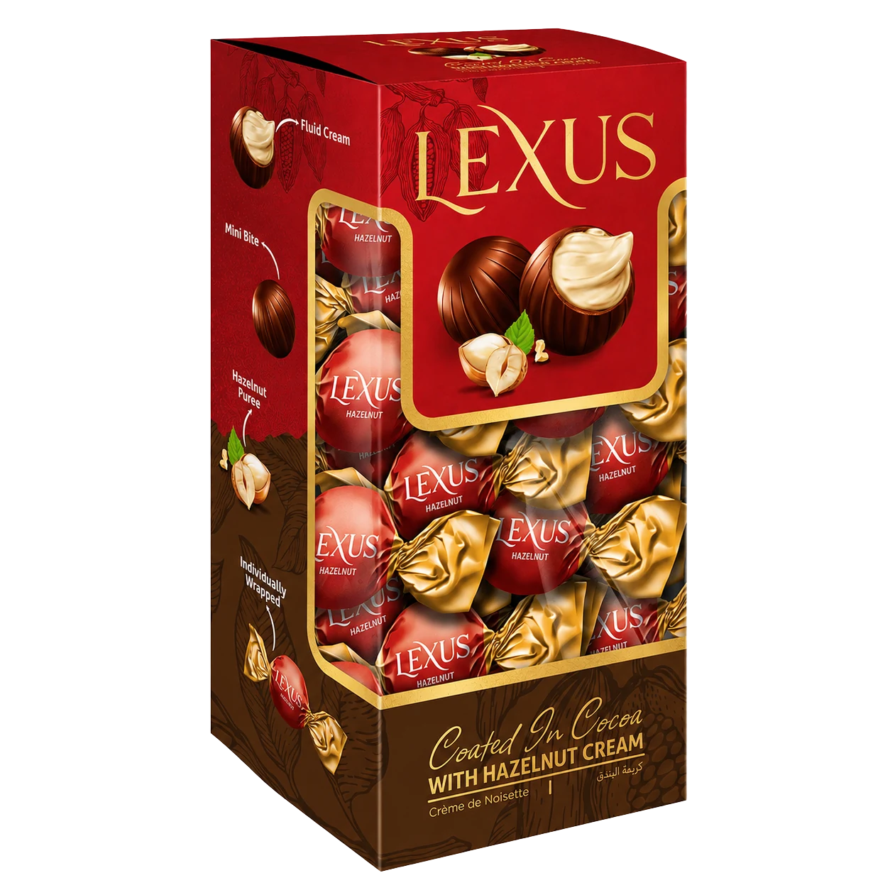 Lexus Milky Chocolate Filled with Hazelnut Cream