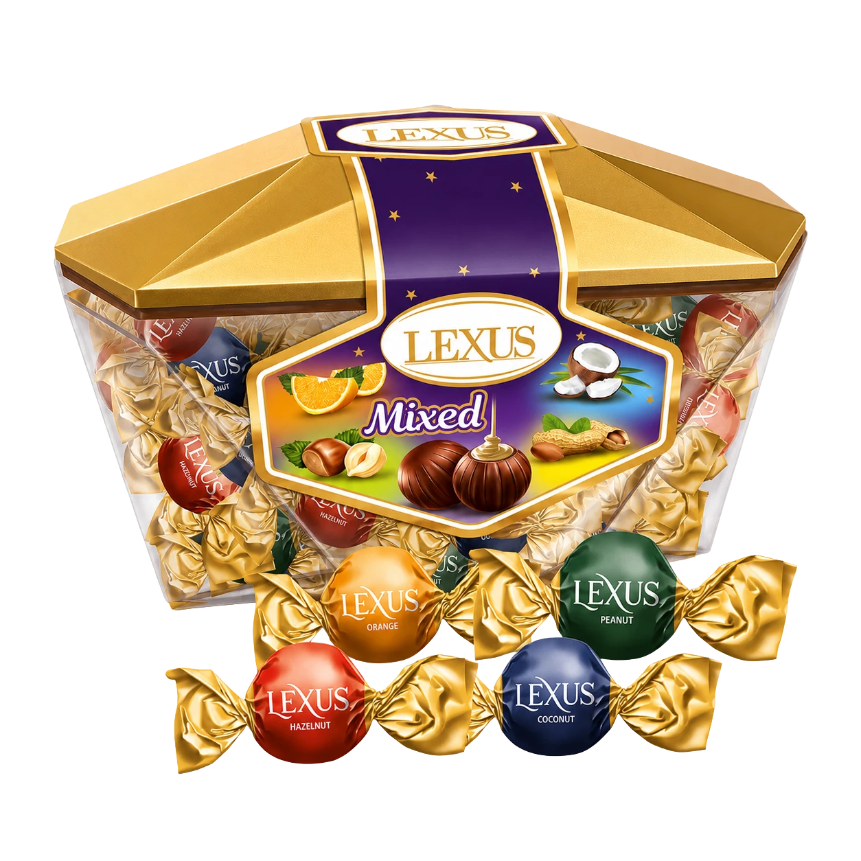 Lexus Milky Compound Chocolate Filled with Assorted Cream