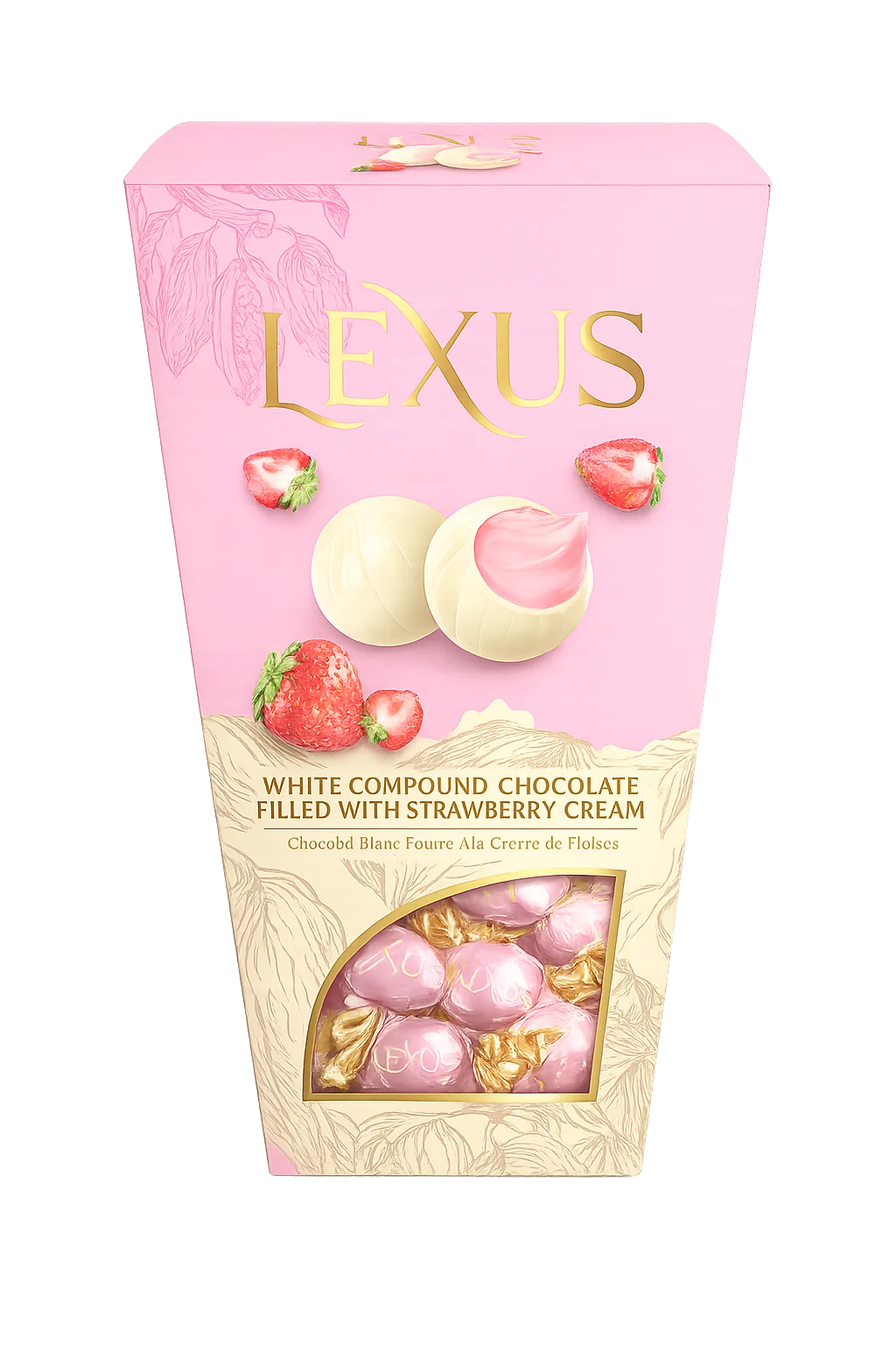 Lexus Milky Chocolate Filled with Strawberry Cream