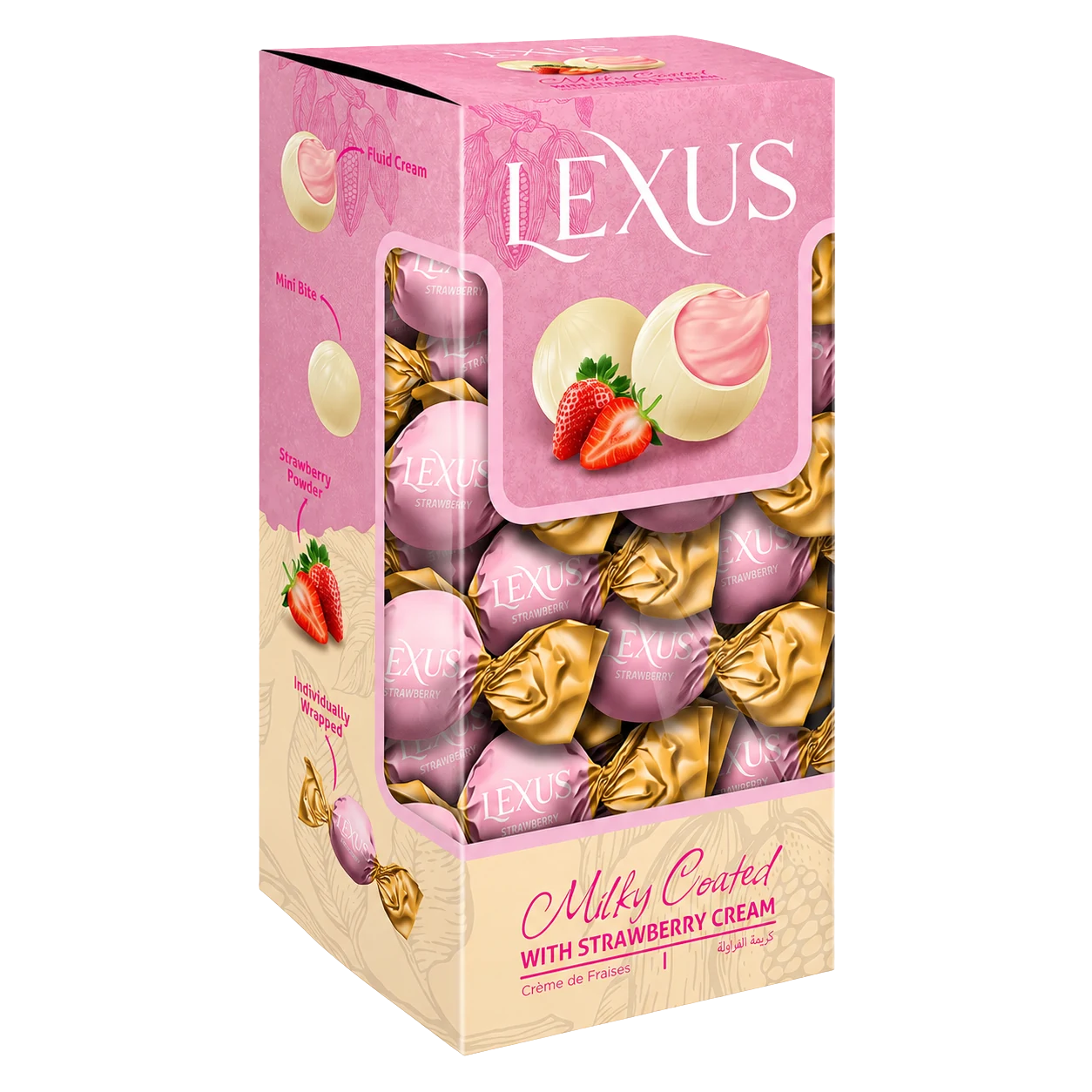 Lexus Milky Chocolate Filled with Strawberry Cream