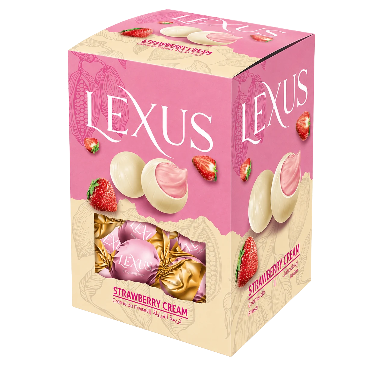 Lexus Milky Chocolate Filled with Strawberry Cream