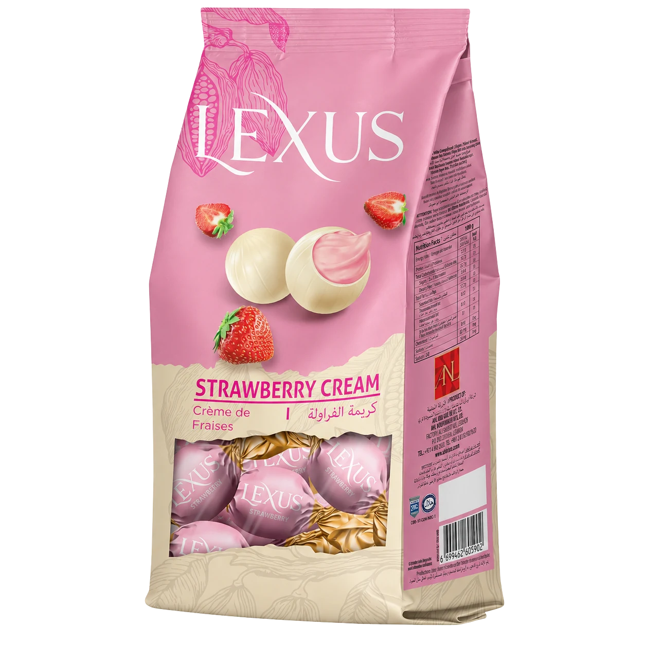 Lexus Milky Chocolate Filled with Strawberry Cream
