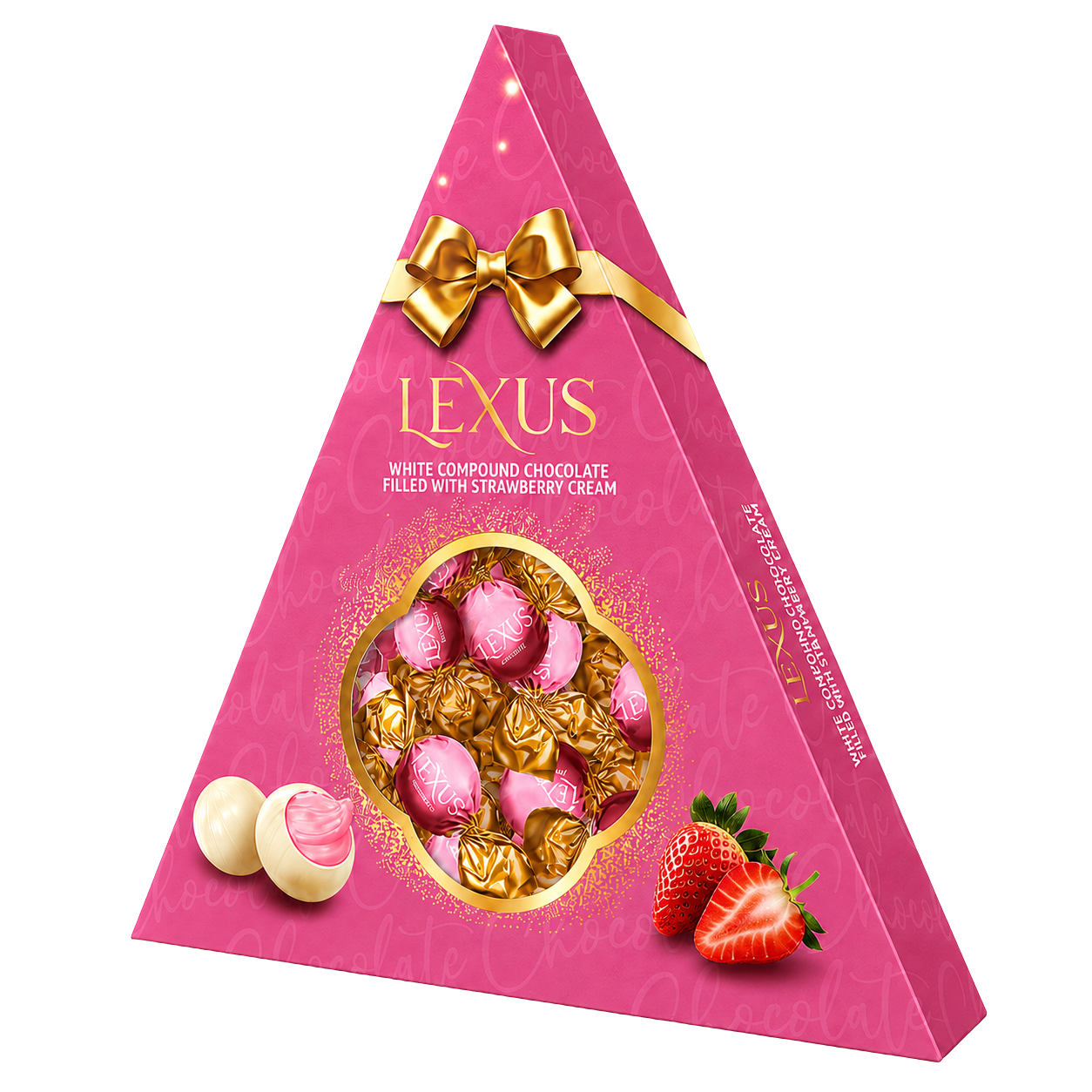 Lexus Milky Compound Chocolate Filled with Strawberry Cream