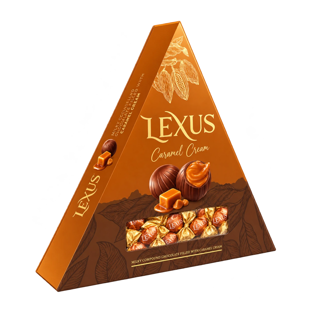 Lexus Milky Compound Chocolate Filled with Caramel Cream