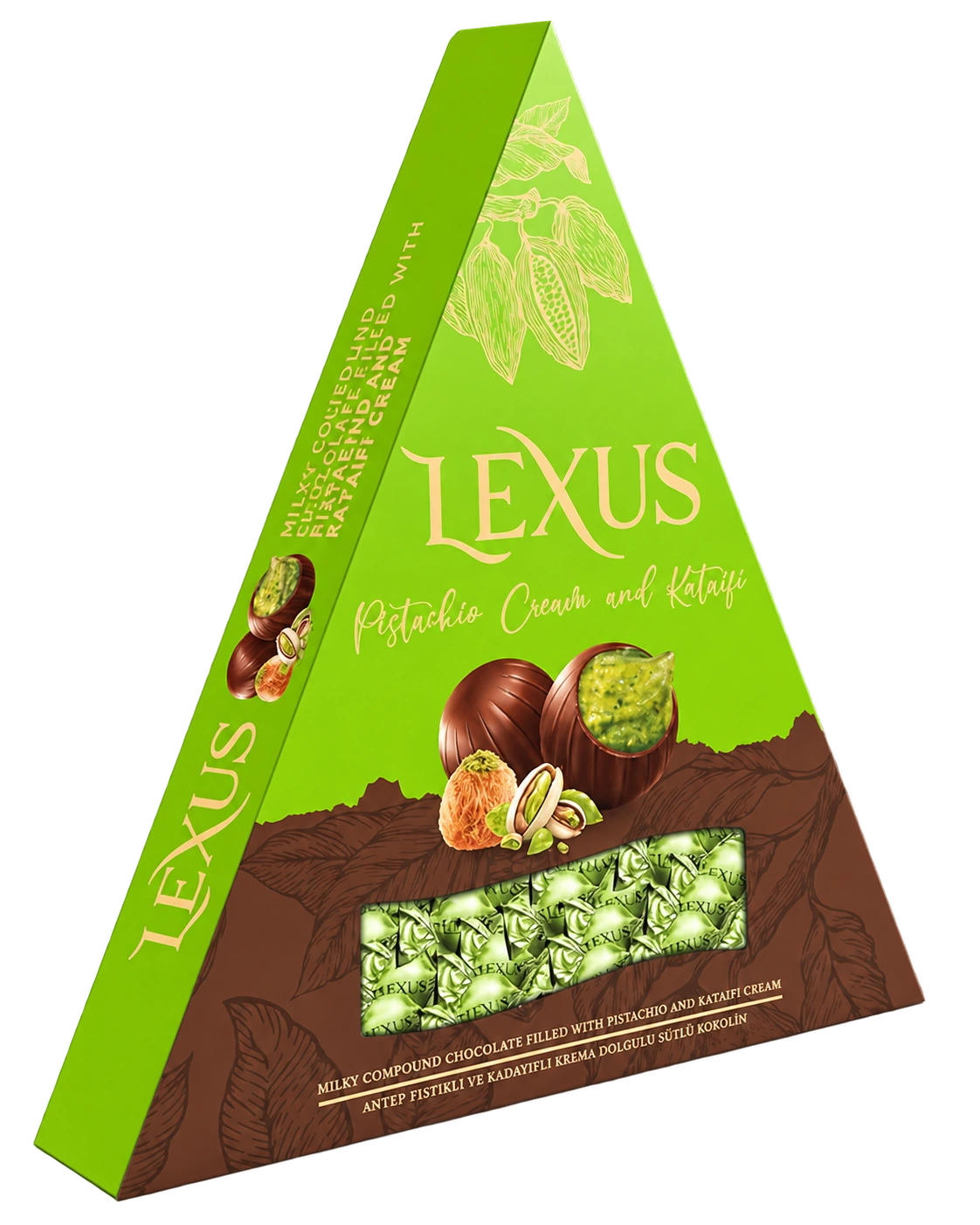Lexus Milk Compound Chocolate Kadayif and Pistachio Cream