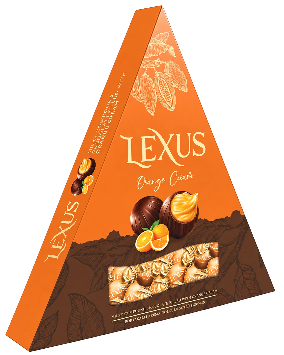 Lexus Milky Compound Chocolate Filled with Orange Cream