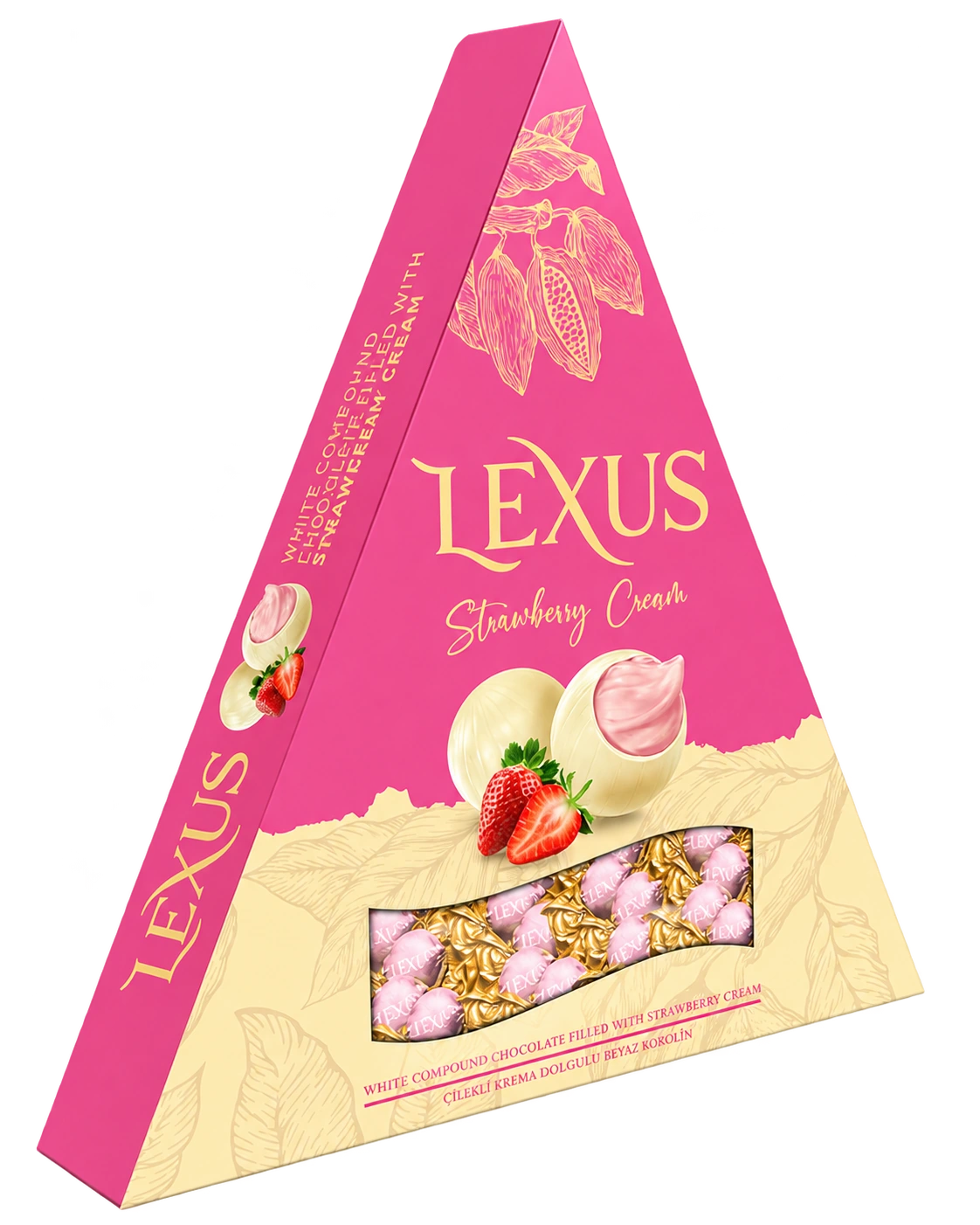 Lexus Milky Compound Chocolate Filled with Strawberry Cream