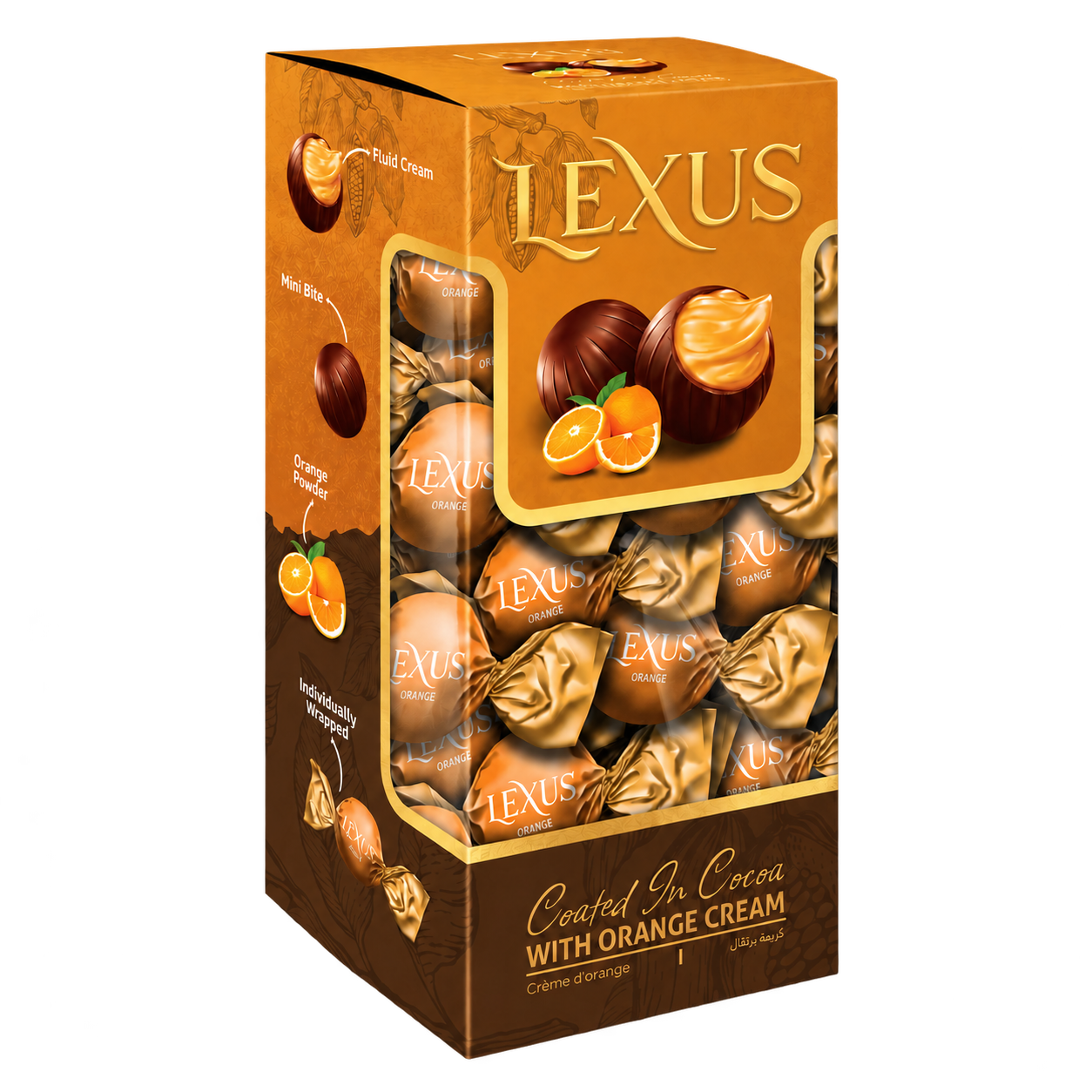 Lexus Milky Chocolate Filled with Orange Cream