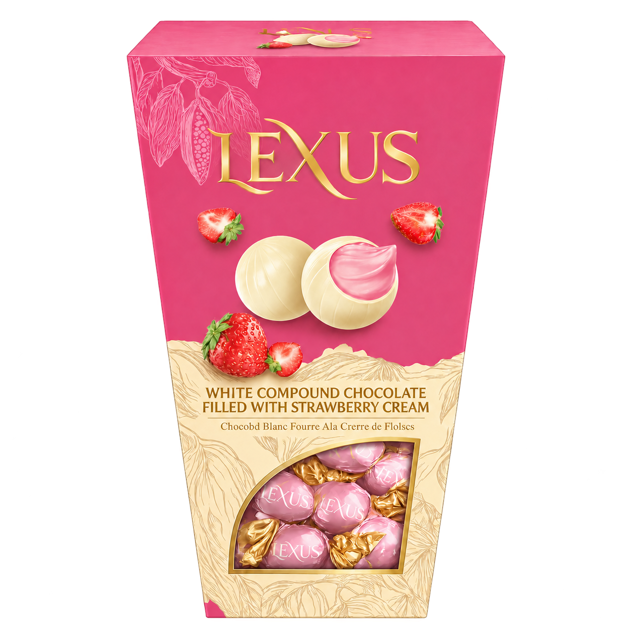 Lexus Milky Chocolate Filled with Strawberry Cream