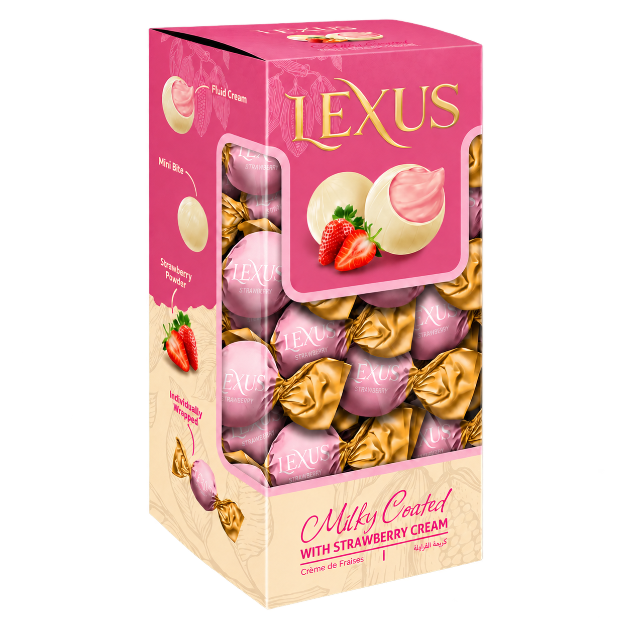 Lexus Milky Chocolate Filled with Strawberry Cream