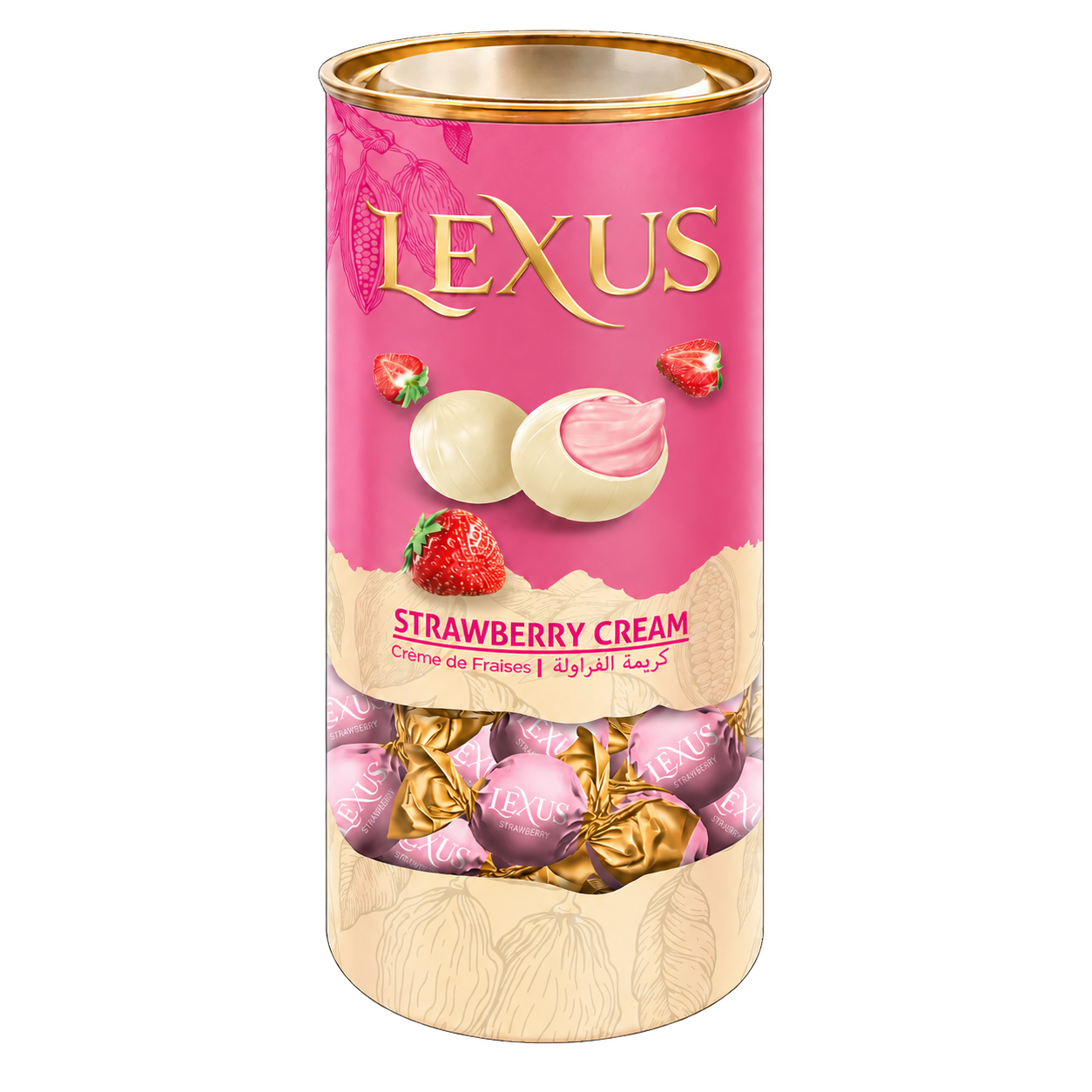 Lexus Milky Chocolate Filled with Strawberry Cream