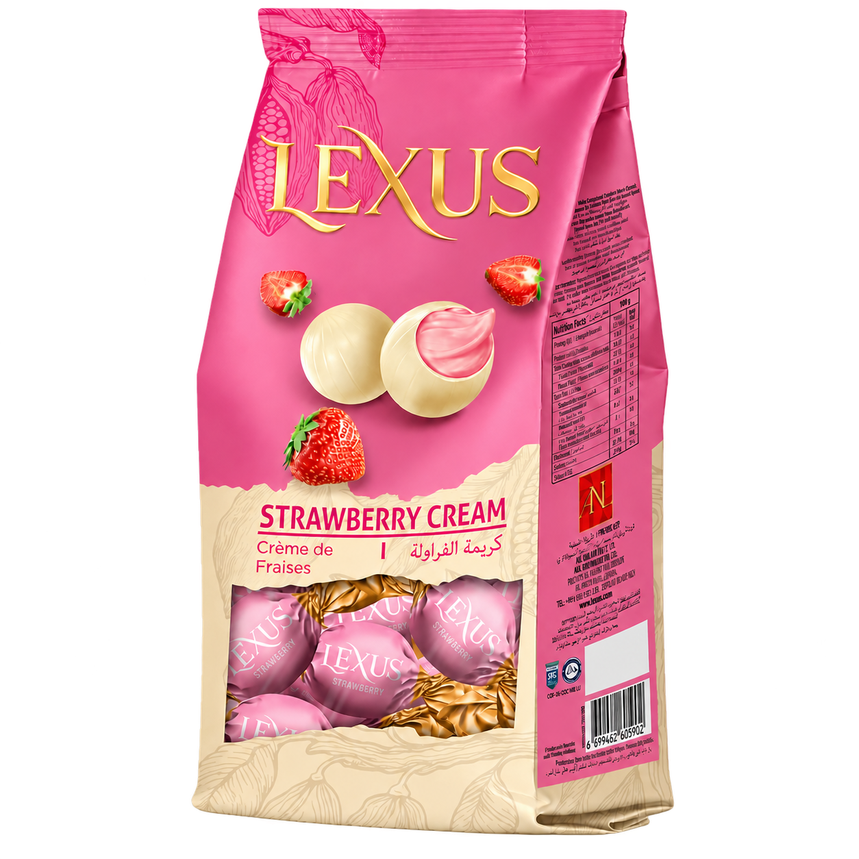 Lexus Milky Chocolate Filled with Strawberry Cream